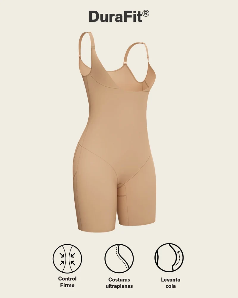 Body à poitrine libre à contrôle ferme avec effet fesses liftées