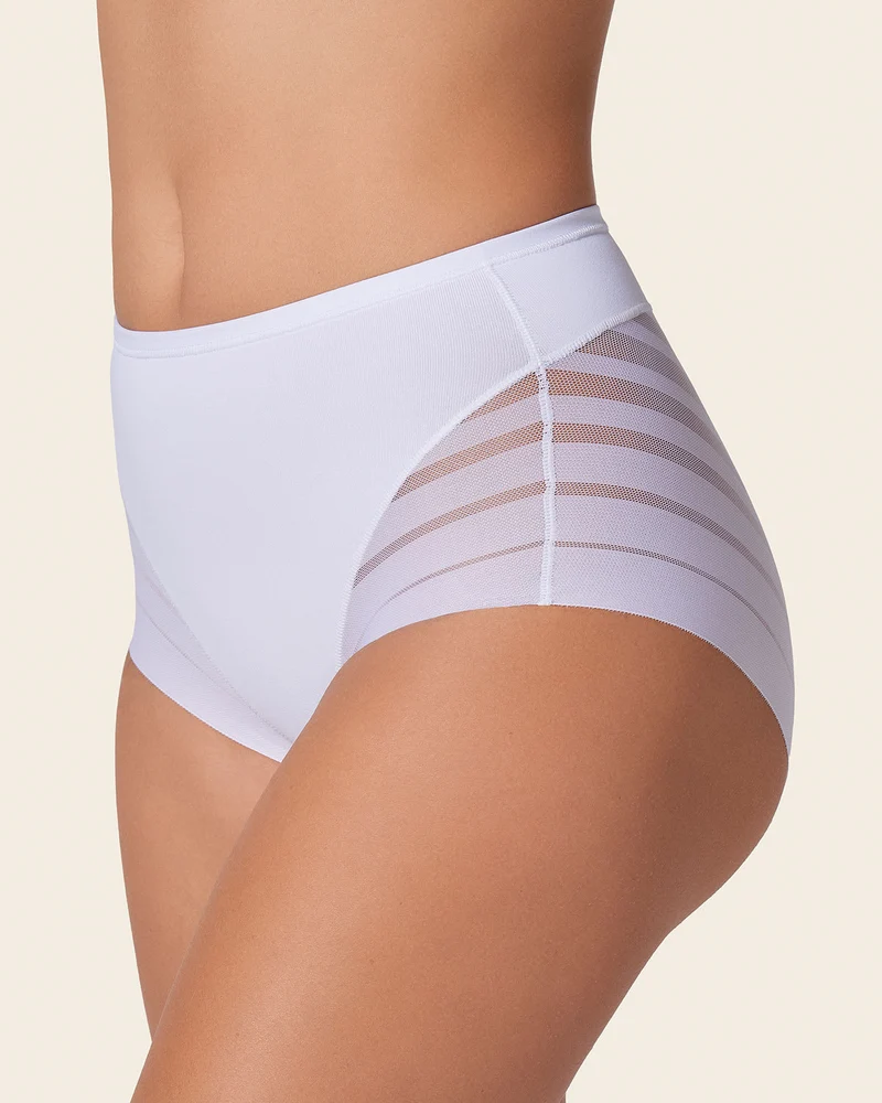 High Profile Bra + Stripe Undetectable Panty en Blanco
