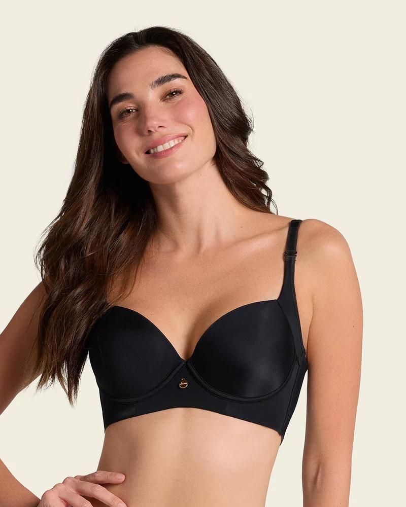 High Profile Bra + Stripe Undetectable Panty en Negro