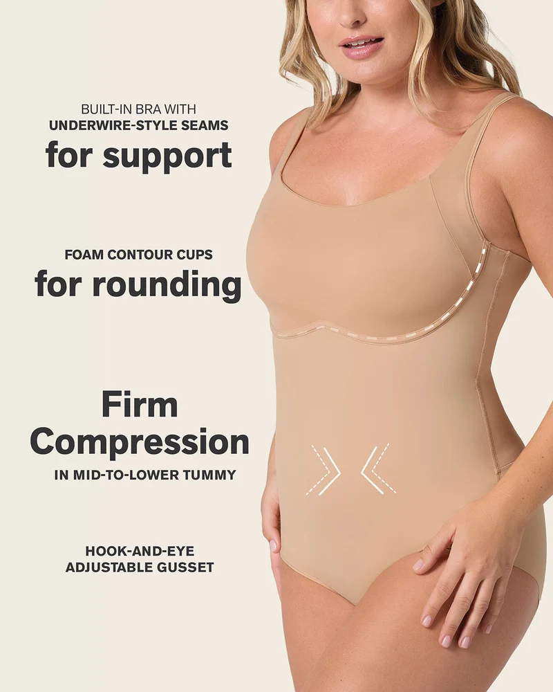 Body gainant le ventre avec soutien-gorge intégré