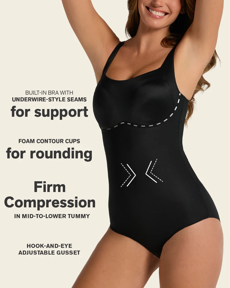 Body gainant le ventre avec soutien-gorge intégré