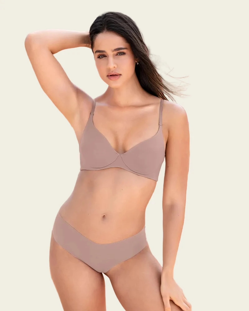 Soutien-gorge ultra-léger et doux avec bonnets en tissu double épaisseur