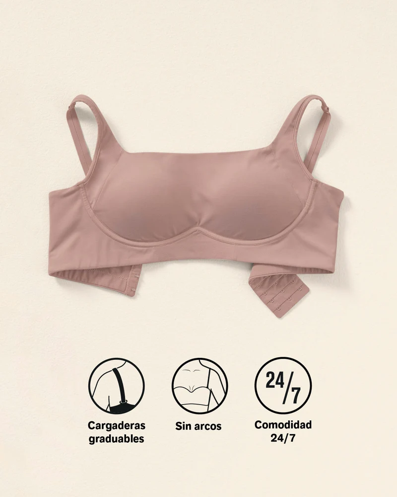 Everyday Bra + Stripe Undetectable Shaper Panty en Palo de Rosa