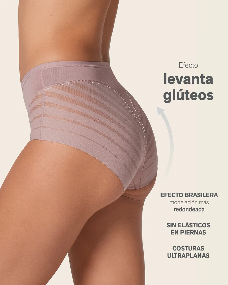 Everyday Bra + Stripe Undetectable Shaper Panty en Palo de Rosa