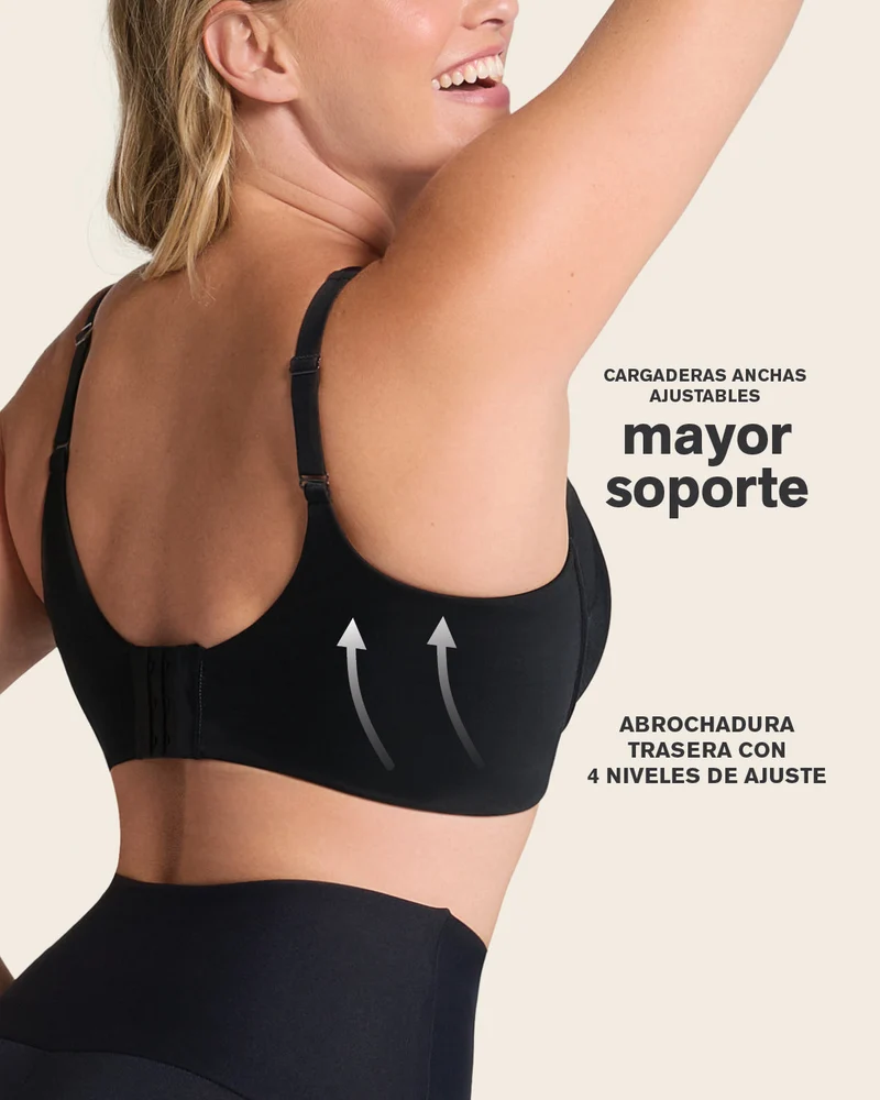 Everyday Bra + Stripe Undetectable Shaper Panty en Negro