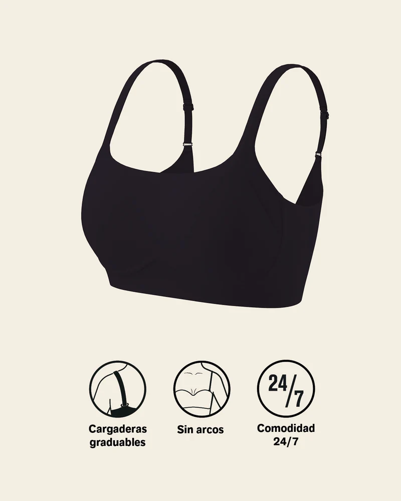 Everyday Bra + Stripe Undetectable Shaper Panty en Negro