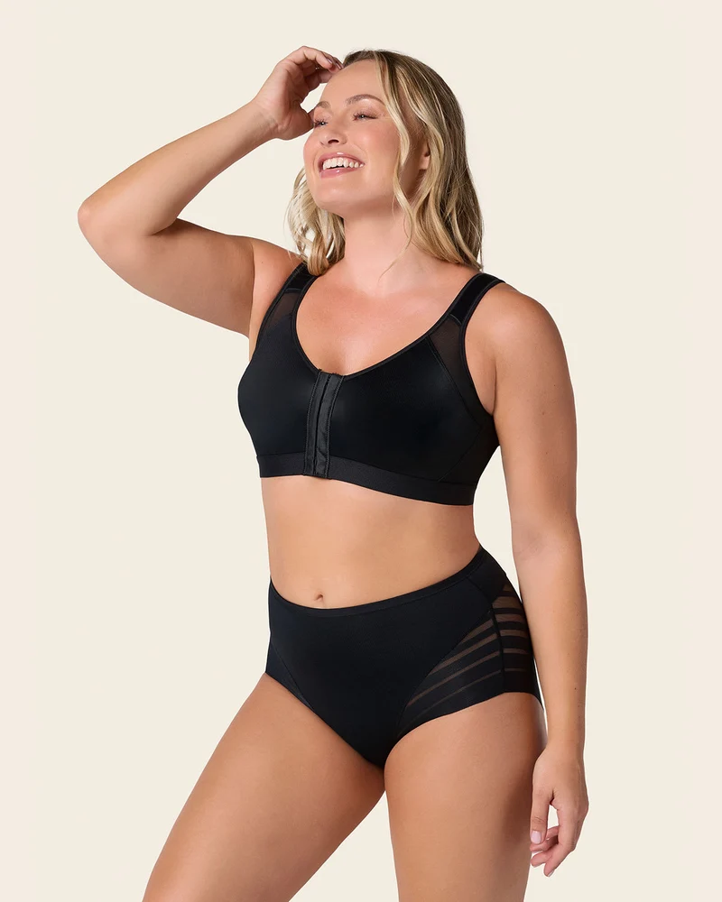 Everyday Bra + Stripe Undetectable Shaper Panty en Negro