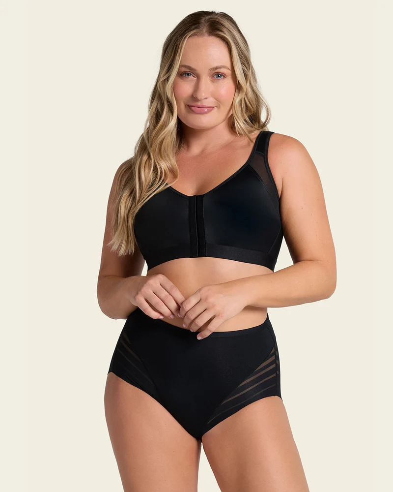 Everyday Bra + Stripe Undetectable Shaper Panty en Negro