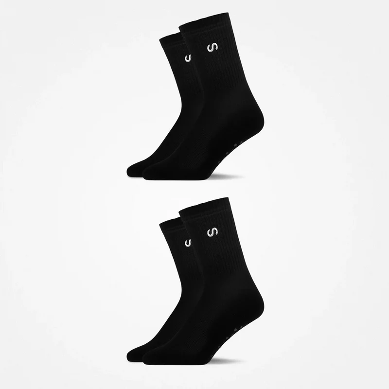 Pilates Socken | Schwarz (Logo)
