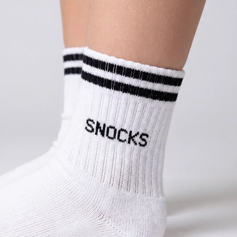 Hohe Sportsocken mit Streifen Kinder | Weiß