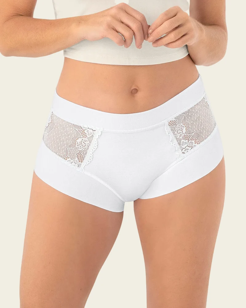 Culotte classique avec détails latéraux en dentelle