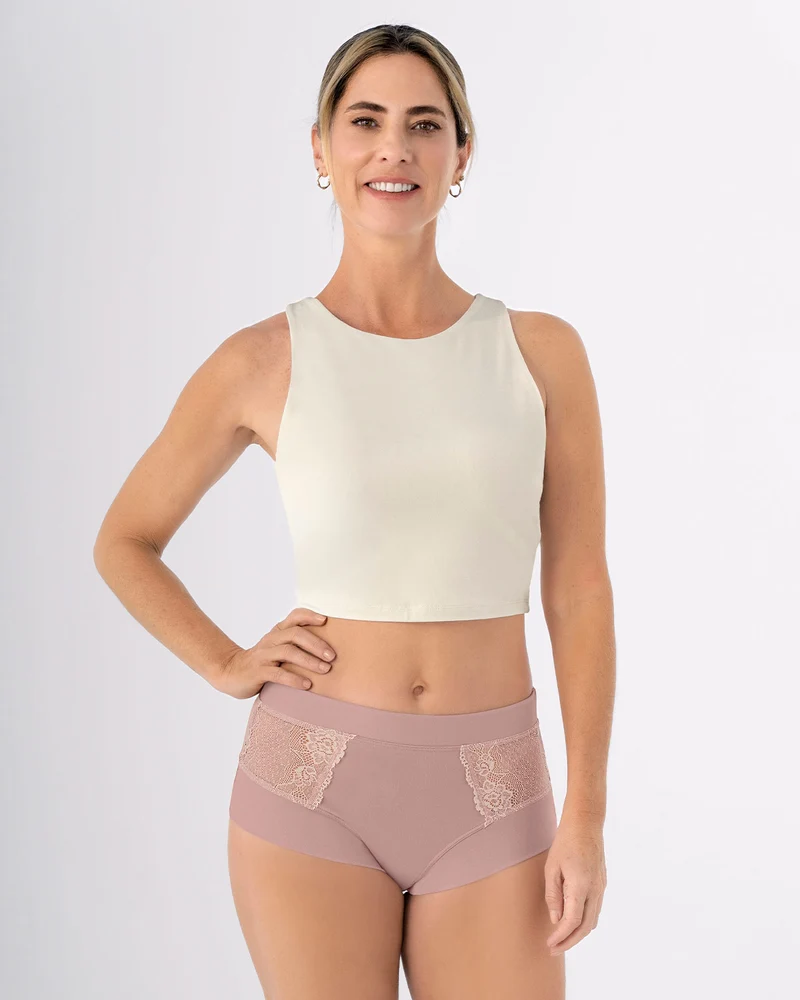 Culotte classique avec détails latéraux en dentelle
