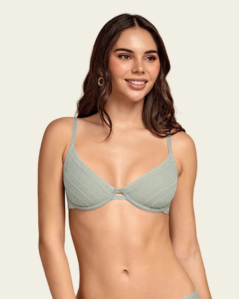 Bralette avec arceaux en dentelle légère et douce