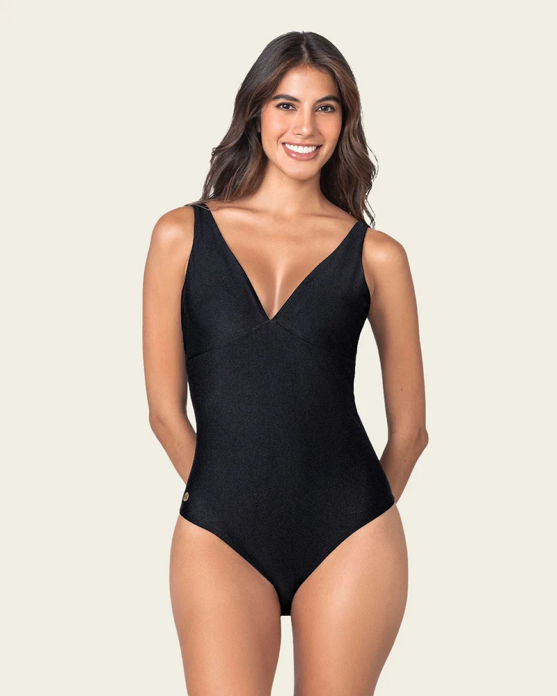 Maillot de bain une pièce à décolleté profond
