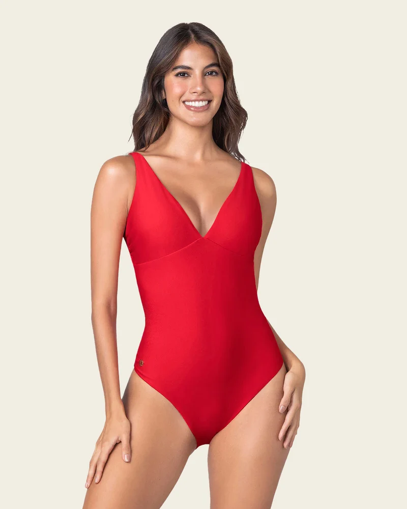 Maillot de bain une pièce à décolleté profond