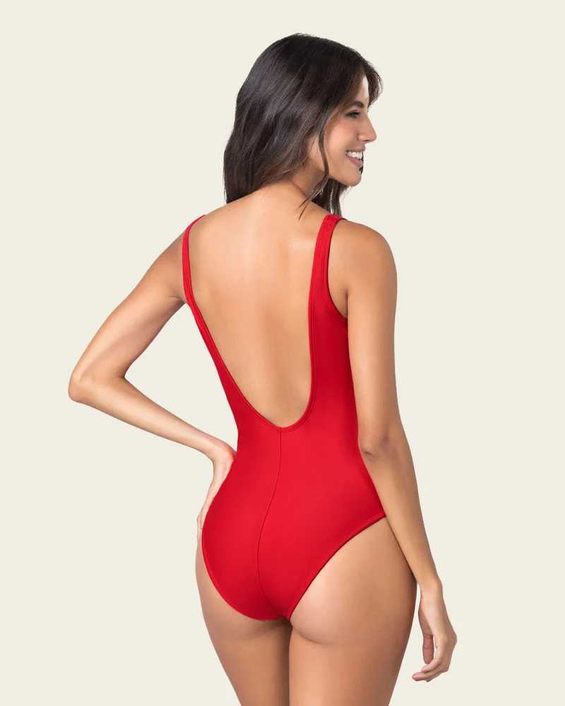 Maillot de bain une pièce à décolleté profond