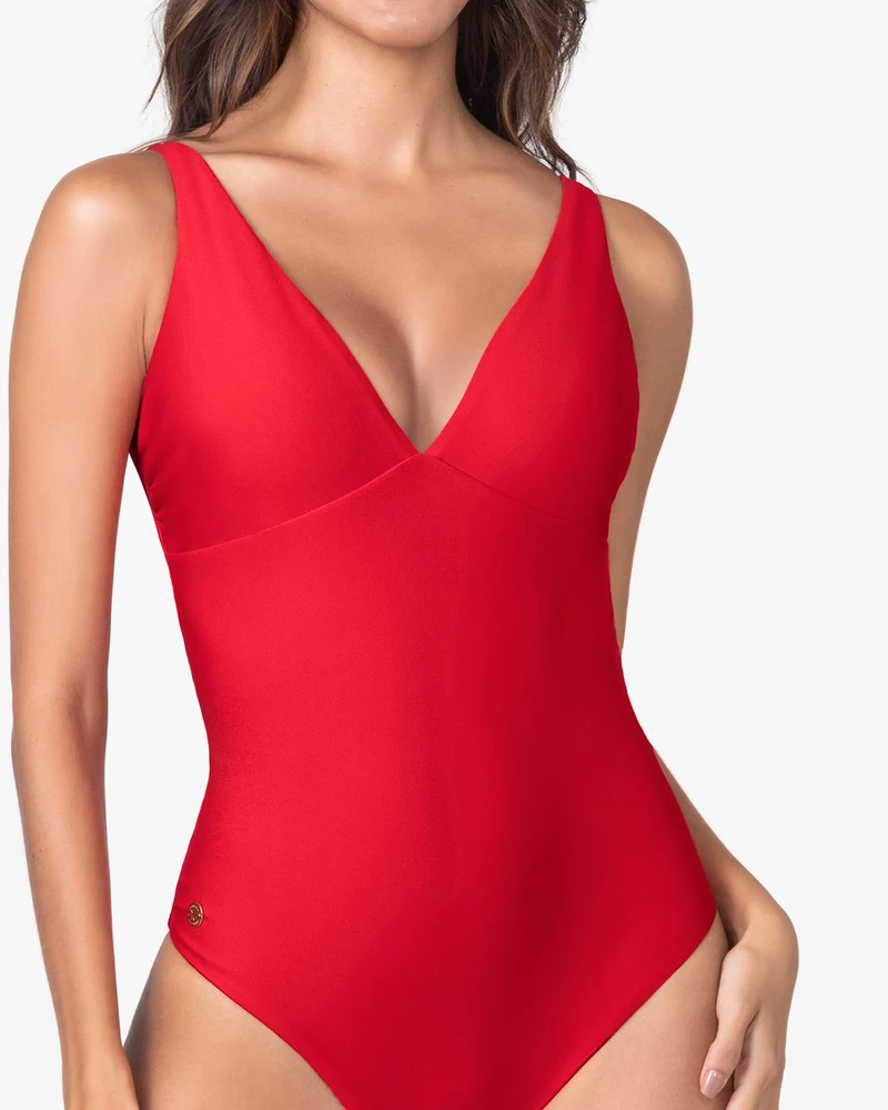 Maillot de bain une pièce à décolleté profond