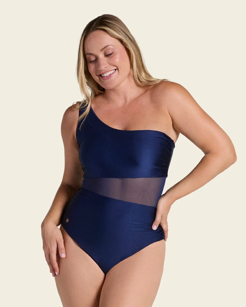 Maillot de bain une pièce à une épaule et à contrôle doux du bas ventre