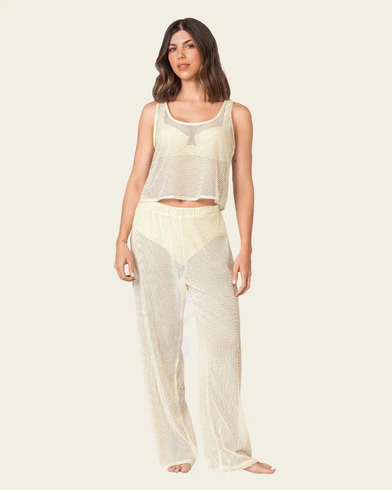 Ensemble en maille, pantalon et t-shirt