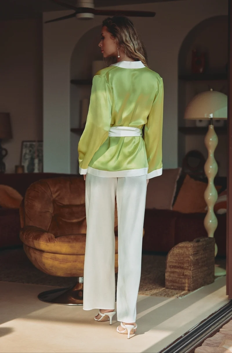 Pyjama en satin de soie Carmela