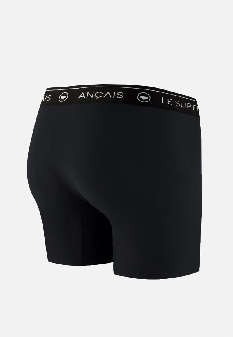 Boxer long noir en coton - Redoutable Long Noir