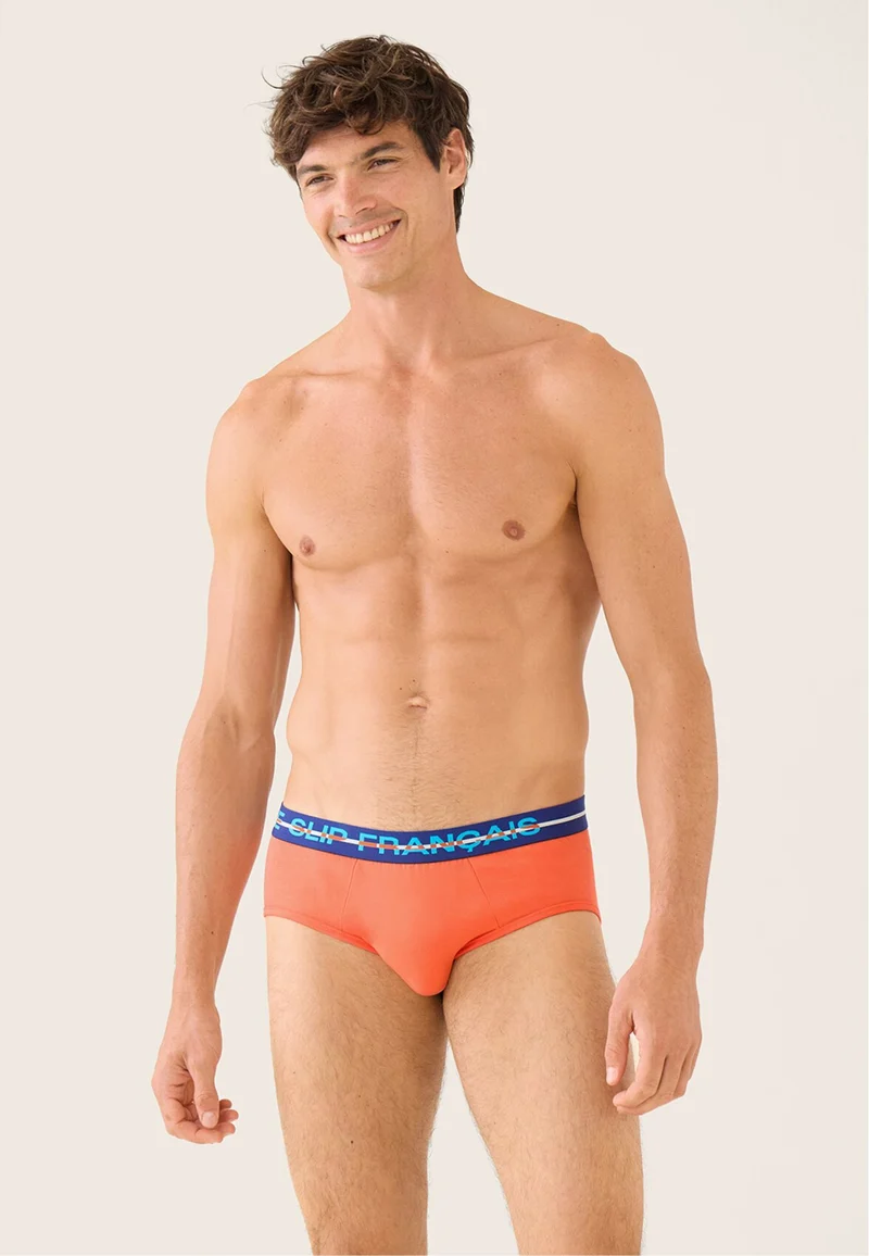 Slip orange en coton - Intrépide Orange Corail