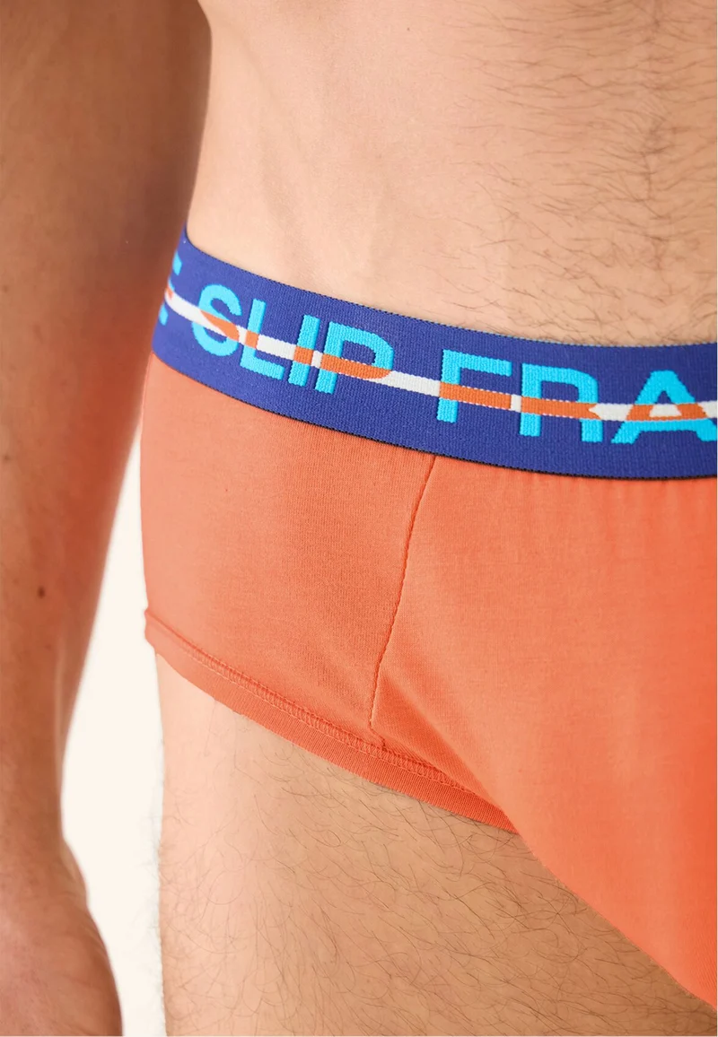 Slip orange en coton - Intrépide Orange Corail