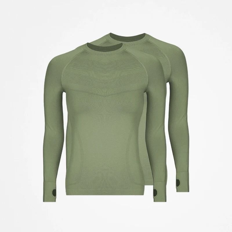 Sportshirt langarm Damen | Pastellgrün