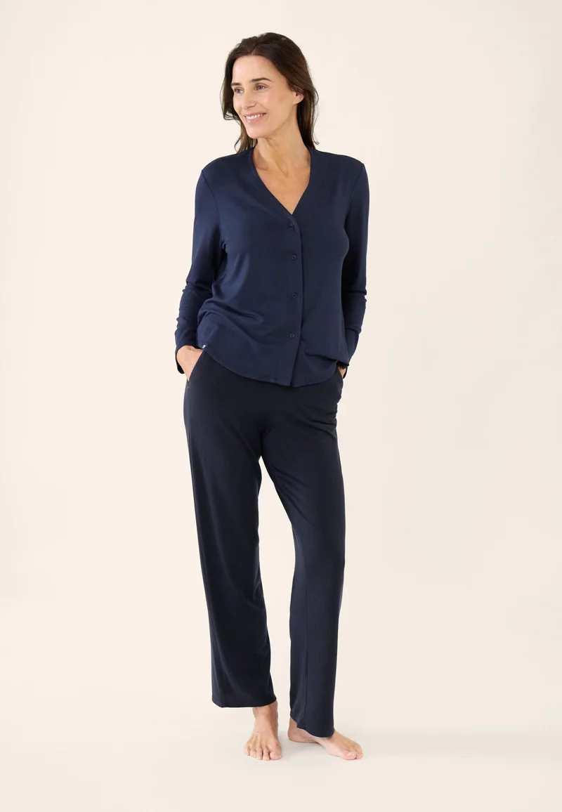 Pantalon de pyjama en viscose - Azuma Bleu Marine