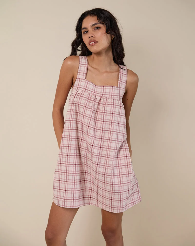 Mini robe Sanlia, Basic Tartan Pink