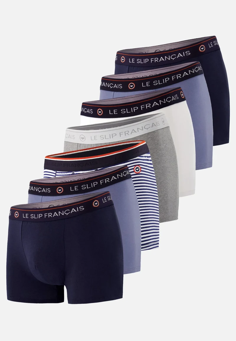 Lot de 7 boxers en coton - Boxers 7 Nuances De Bleu