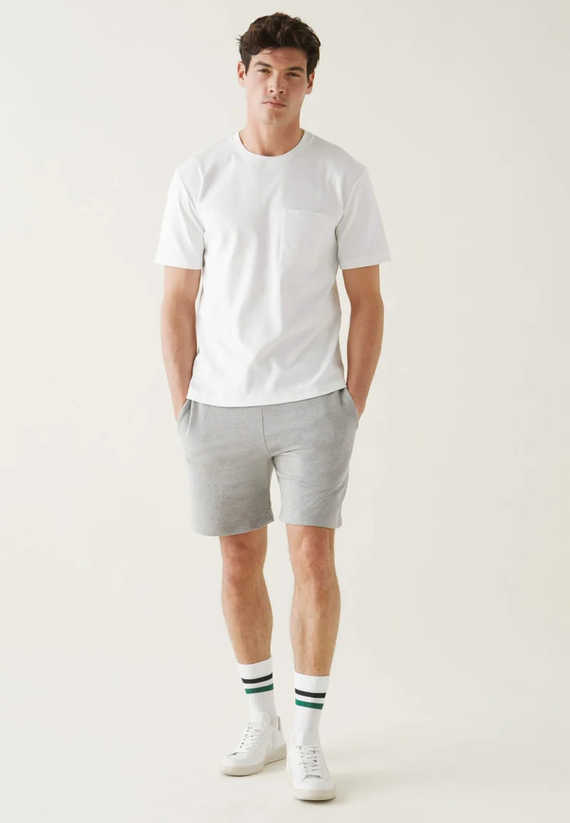 T-shirt homme blanc avec poche poitrine en coton - Sasha Blanc