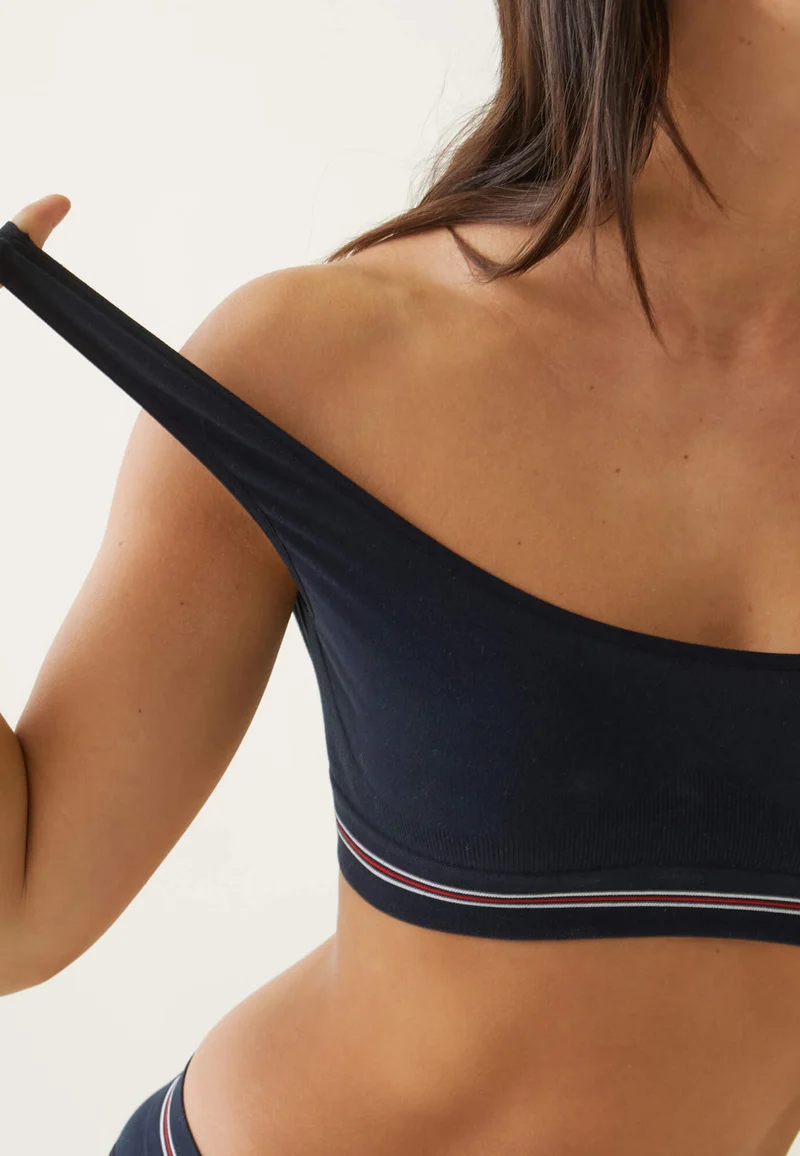 Ensemble Culotte Brassière En Coton Sans Couture - Cathy Anaïs Marine