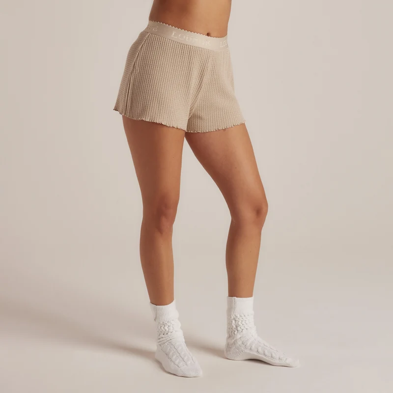 Short de Pyjama Soft Waffle - Beige