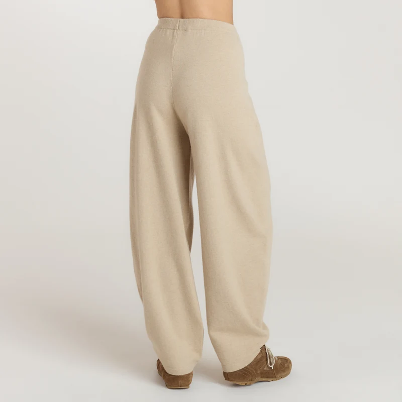 Jogger Barrel en Maille - Flocon d'Avoine