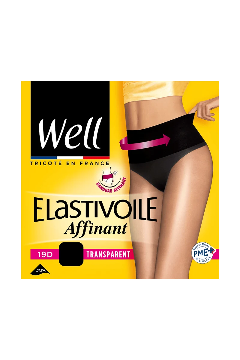 Collant Transparent 19D Elastivoile Affinant - Noir