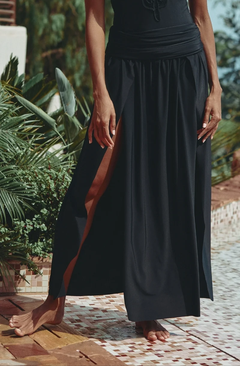 Robe-paréo bustier noir Cassiopée