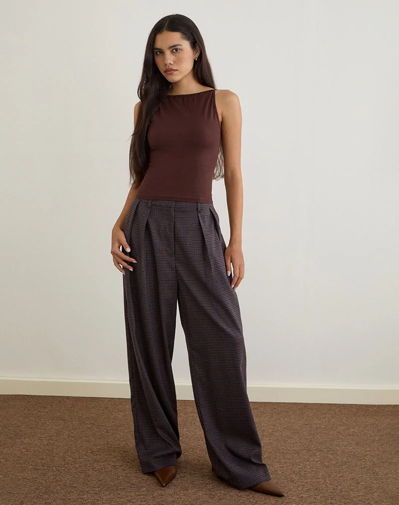 Gilet Dudley en jersey chocolat amer