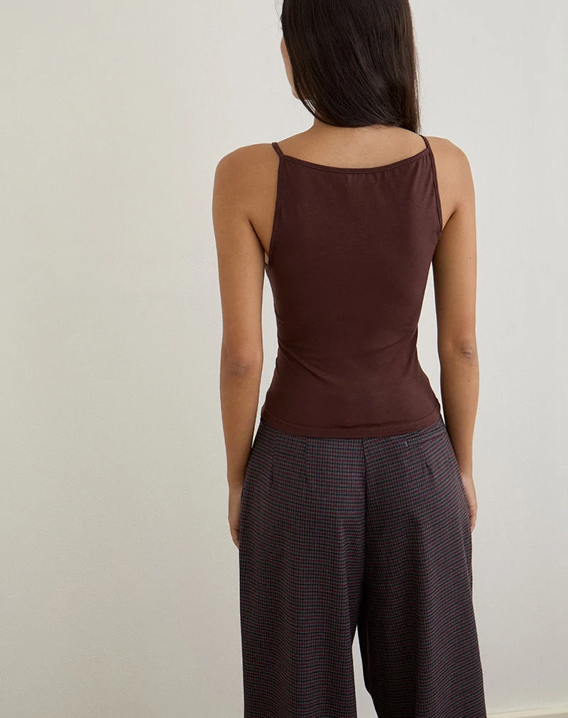 Gilet Dudley en jersey chocolat amer