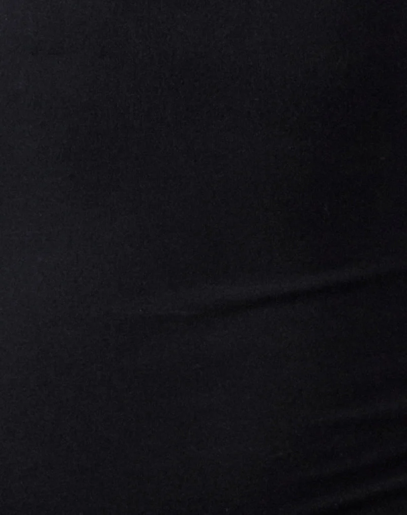 Nyala Long Sleeve Cutout Top in Rayon Jersey Black