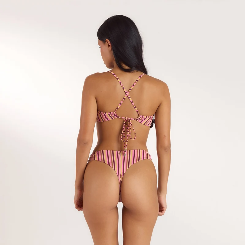 Haut de Bikini Armaturé Sunstripe - Rayures Rétro