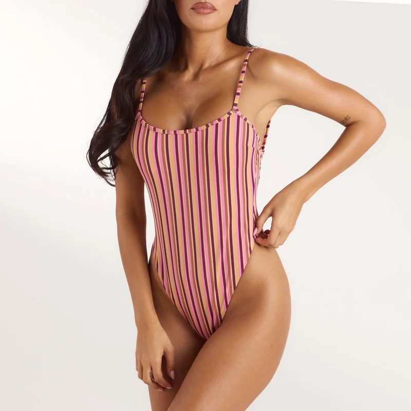 Maillot de Bain Sunstripe - Rayures Rétro