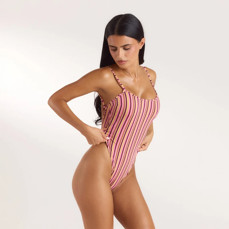 Maillot de Bain Sunstripe - Rayures Rétro