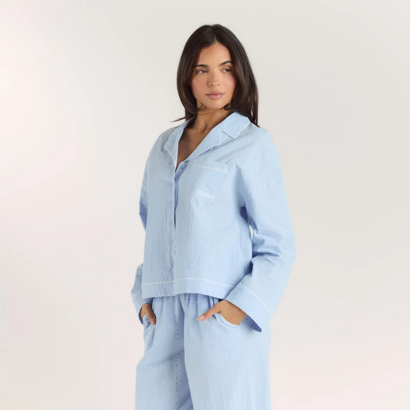 Chemise de Pyjama Texturée - Bleu