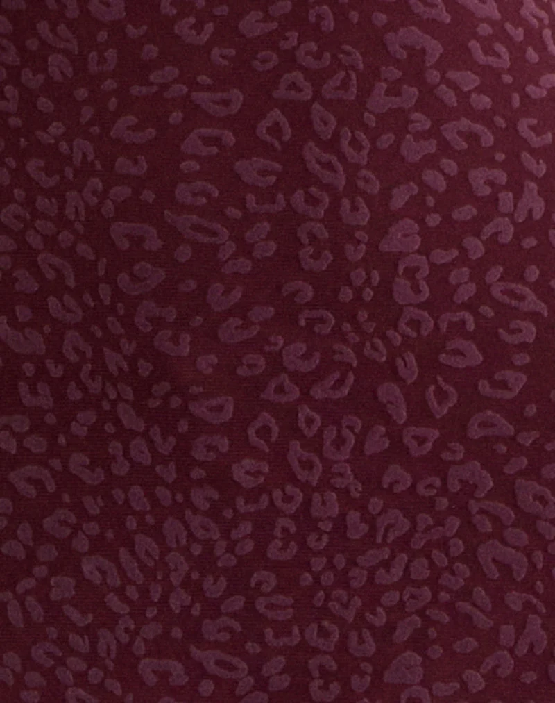Mini robe à manches longues Dasa en Flock Mini Leopard Plum