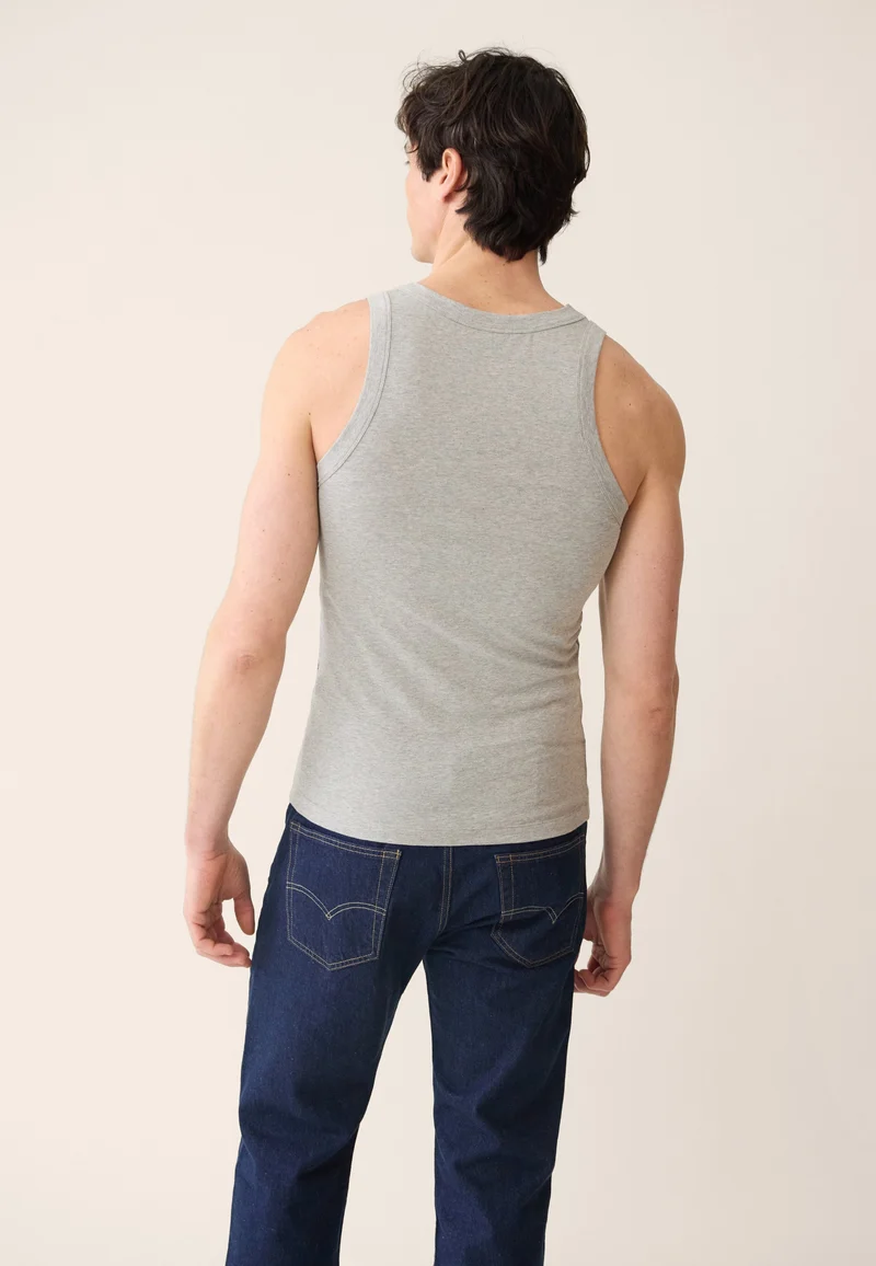 Lot de 3 débardeurs en coton - Débardeurs Fulminant Gris Chiné Noir Blanc