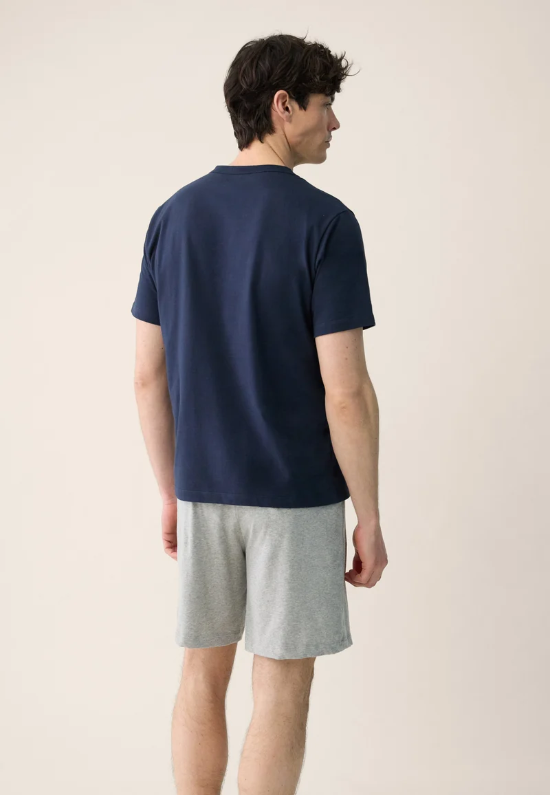 T-shirt homme bleu marine à manches courtes en coton - Formidable Marine