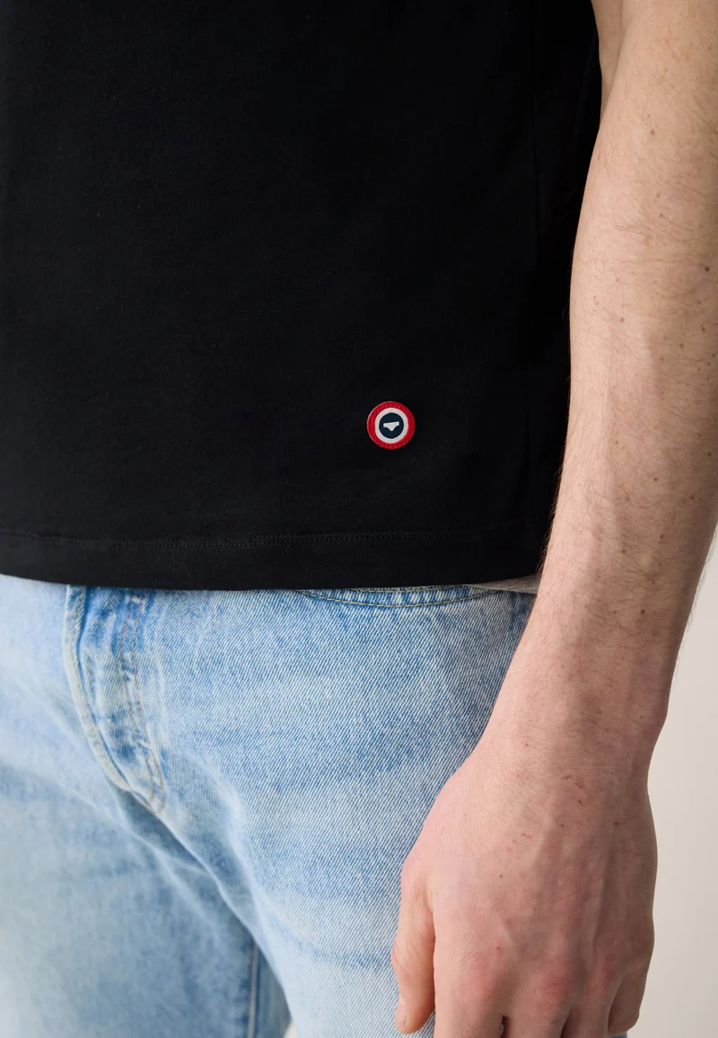 T-shirt homme noir à manches courtes en coton - Formidable Noir