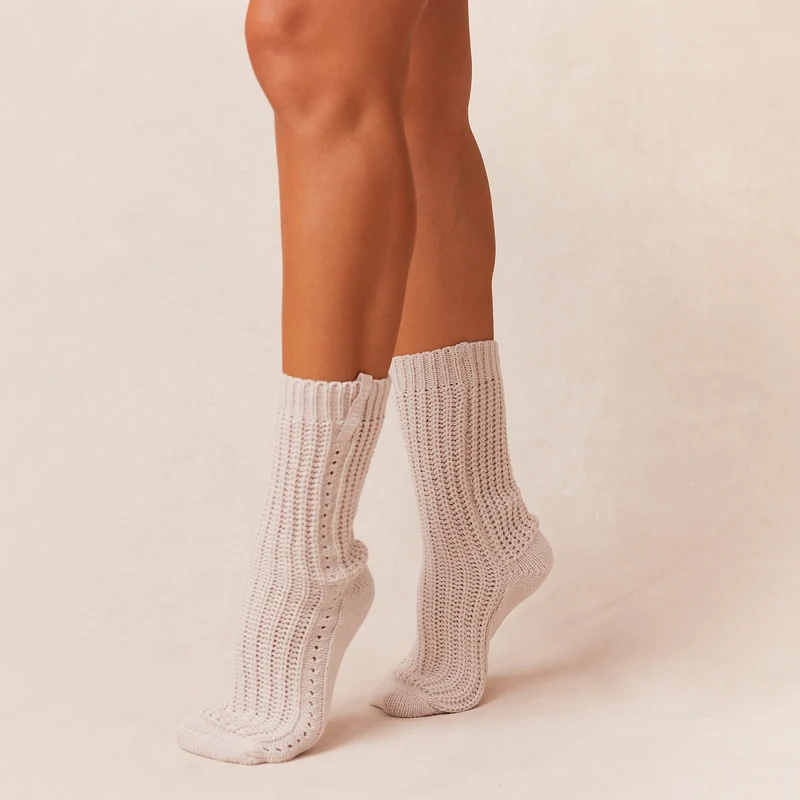 Snooze Chaussettes Tricotées - Créme