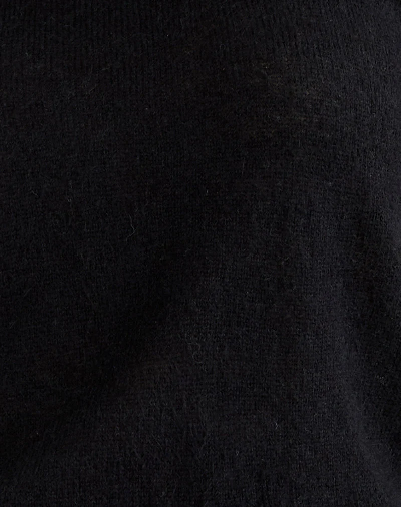 Sorin - Top à ceinture profonde en tricot noir